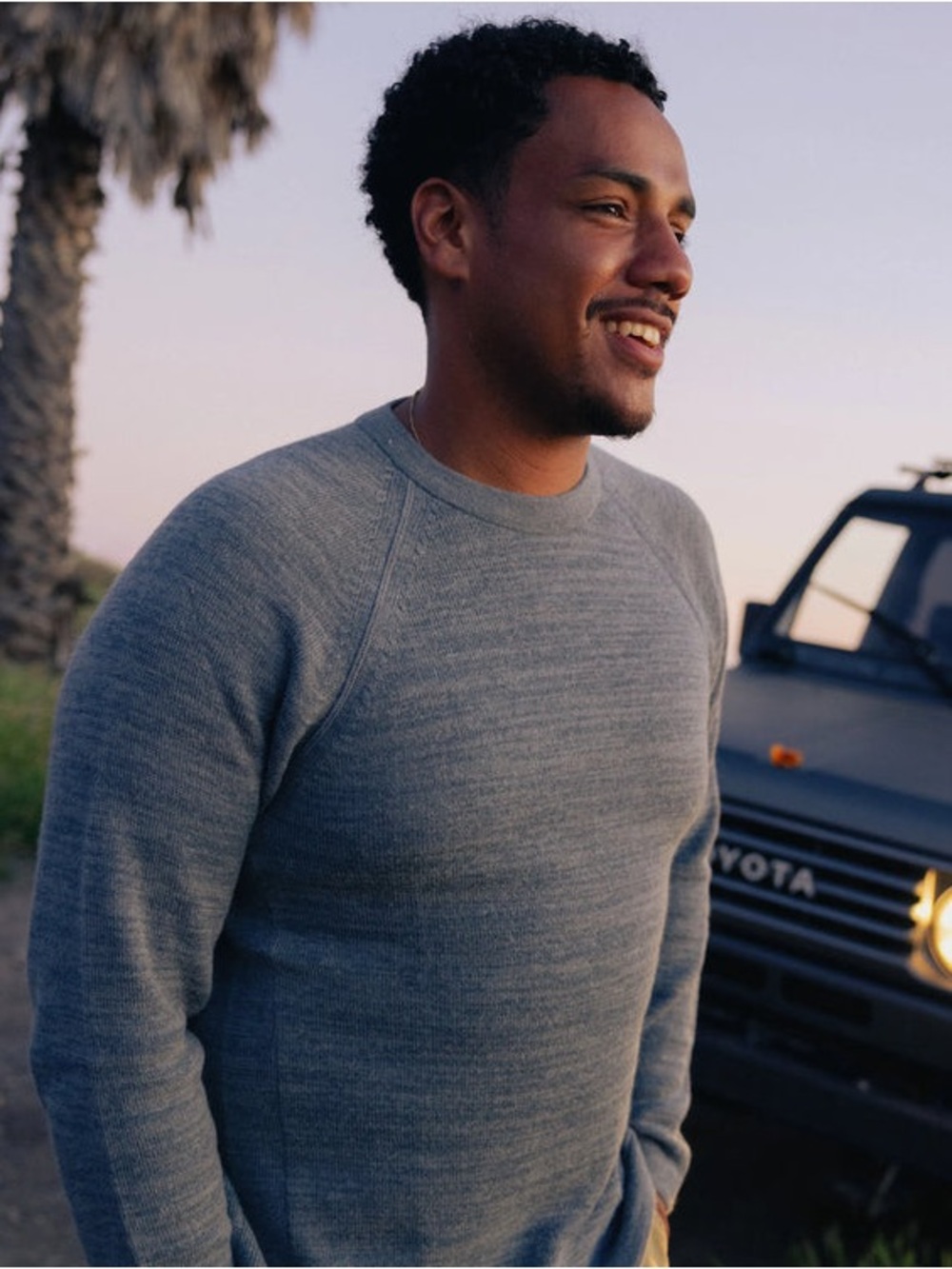 PAKA The Original Crew Royal Alpaca Sweater | Heather Mist Blue | Unisex M
